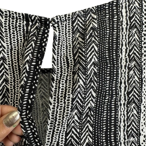 Garnet Hill‎ 100% Linen Boho Print Market Dress Relax Fit size XS - Picture 6 of 11